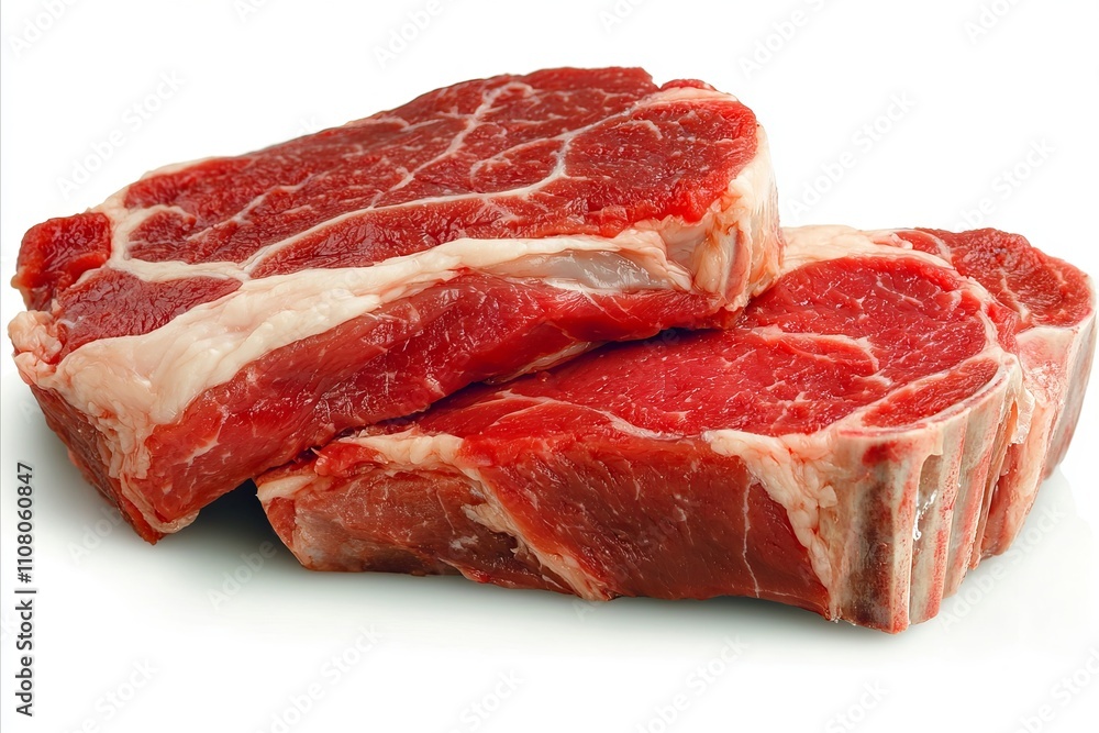Fototapeta premium A couple of pieces of meat sitting on top of each other