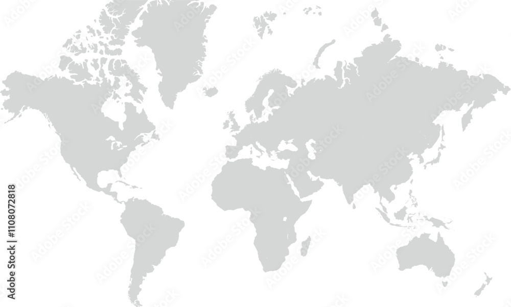 Obraz premium World Map, World Map, Geographic Map, Country Map, Country Border line, Asia, Africa, Europe, North America, South America, Australia Oceania