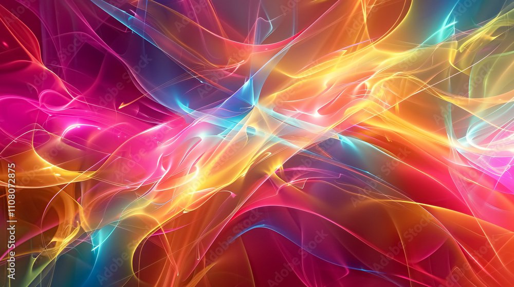 Obraz premium Abstract Background with Color Lights Generated: Background with generated color lights.
