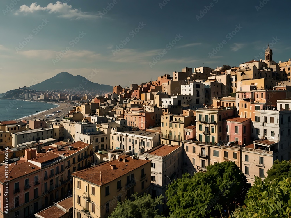 Fototapeta premium Panorama of Naples cityscape.