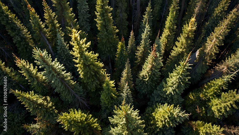 Panoramic photo over pine forests taken from above. Panoramic photo over pine forests taken from above.