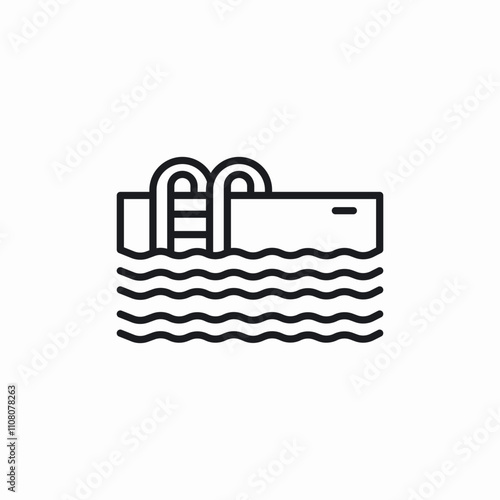 pool swimming icon sign vector