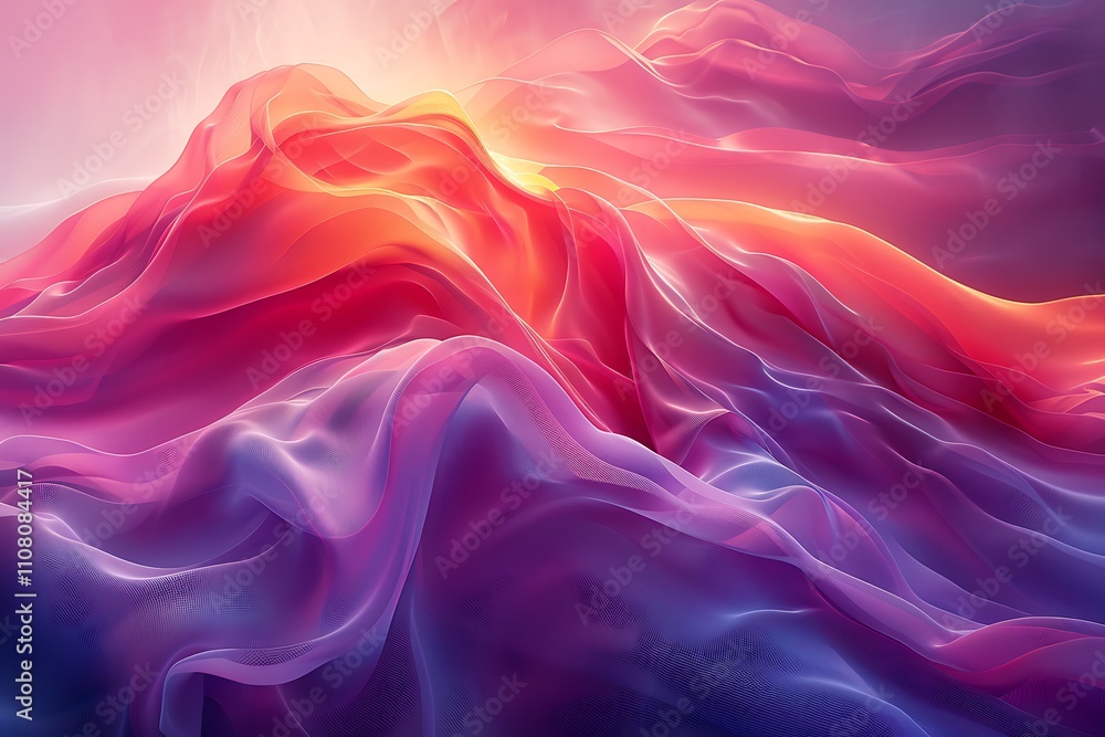 Fototapeta premium Abstract landscape with flowing colors and soft textures.
