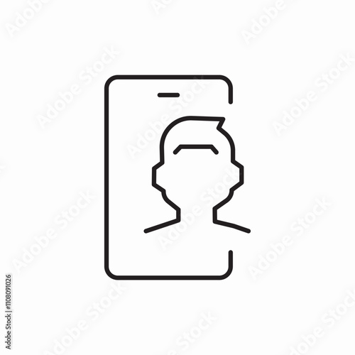phone user icon sign vector