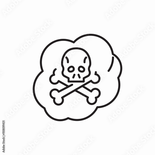 poison smoke icon sign vector