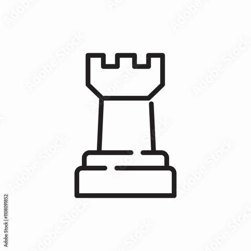 rook chess icon sign vector