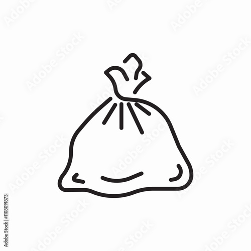 rubbish bag icon sign vector