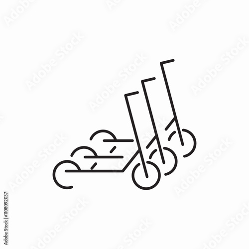 scooter parking icon sign vector