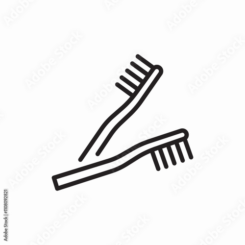 tooth brushes icon sign vector