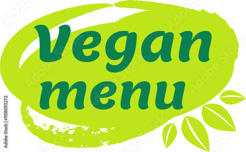 Vibrant green leaves highlight vegan menu, promoting healthy lifestyle. Add plant based options to diet or enjoy fresh, organic ingredients