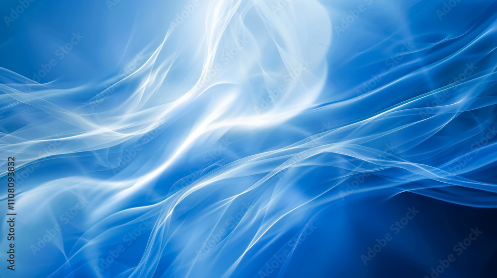 Fototapeta premium Abstract Blue Background with Gradient Smooth Transitions: Blue background with smooth gradient transitions and lines.