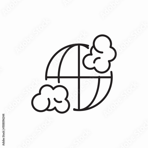 earth planet pollution icon sign vector