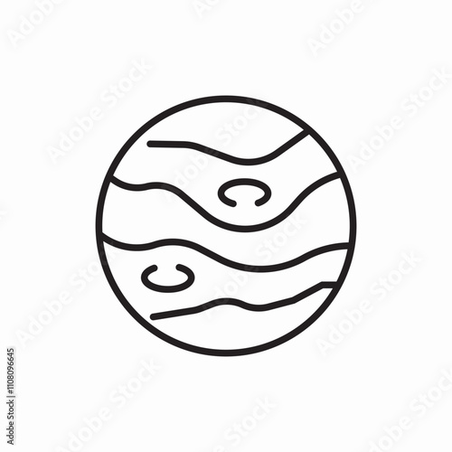 jupiter planet icon sign vector
