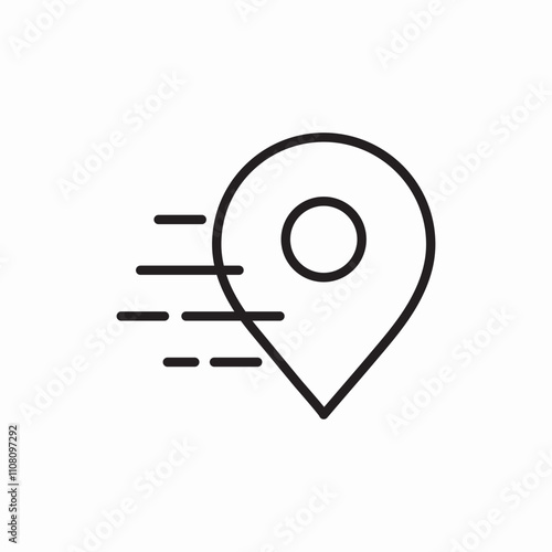 moving location icon sign vector