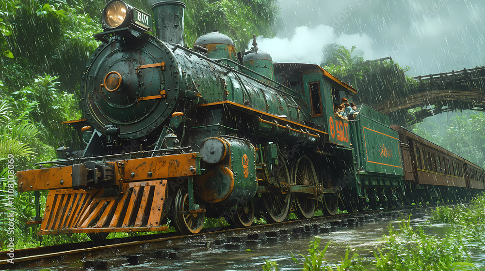 Obraz premium Digital Art Concept Wallpaper, Background, AI