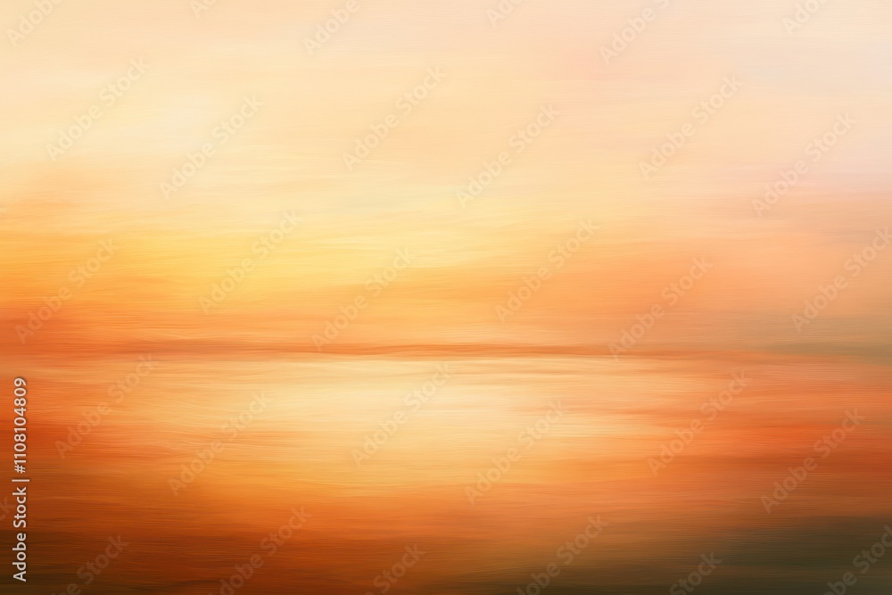 Obraz premium Abstract Sunset Landscape Warm Hues Painted Sky