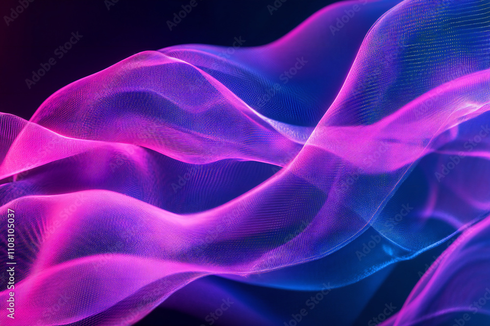Obraz premium Colorful Light Trails with Glowing Neon Waves and Vibrant Energy Flow – Abstract Digital Art Background