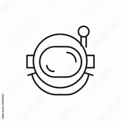 astronaut helmet icon sign vector