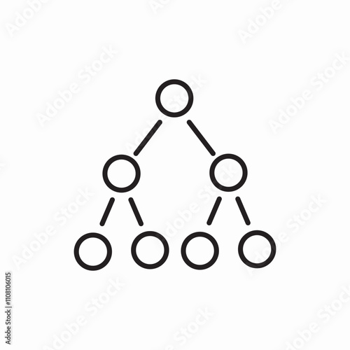 hierarchy schema icon sign vector