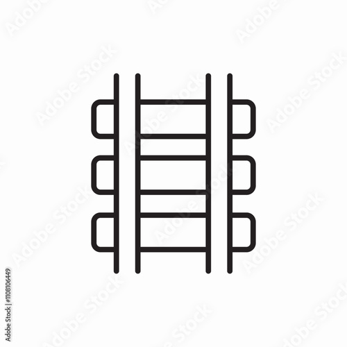 railway rails icon sign vector