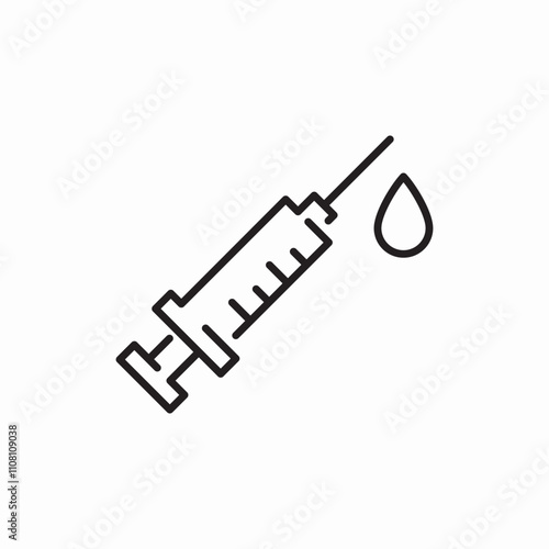 blood syringe icon sign vector