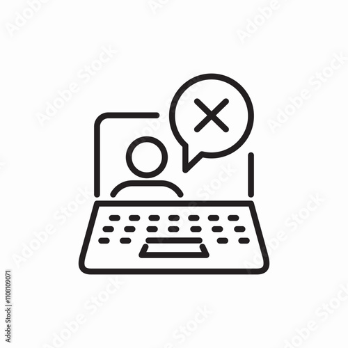 cancel conference icon sign vector