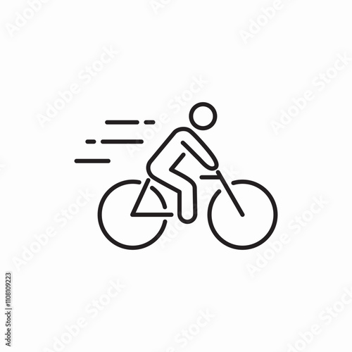 cycling sport icon sign vector