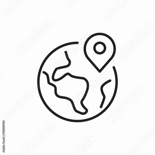 finding travel destination icon sign vector