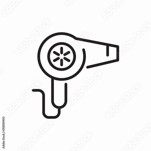 hair dryer icon sign vector
