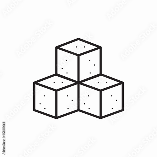 ice cubes icon sign vector