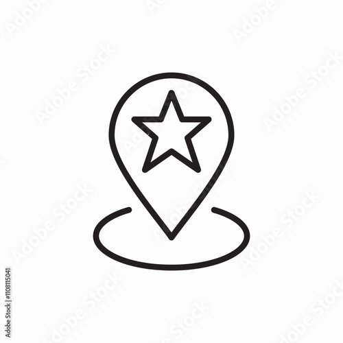 starred location icon sign vector