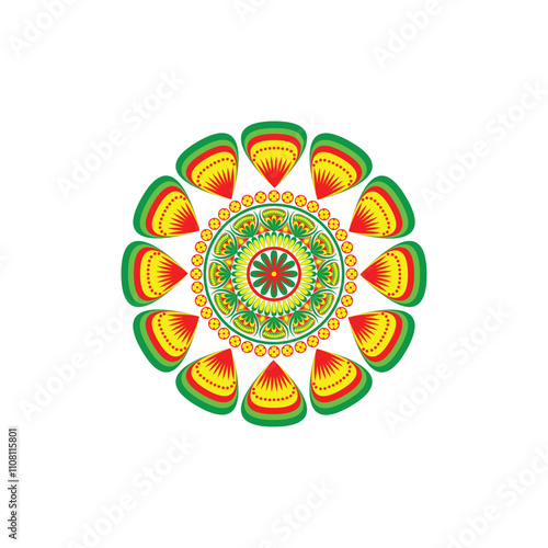 Colorful floral mandala Vector and Decorative flower for various work.