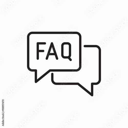 faq detailed icon sign vector