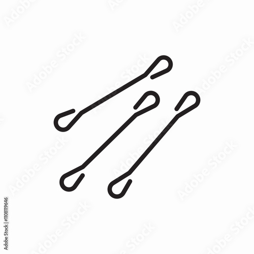 cotton swabs icon sign vector