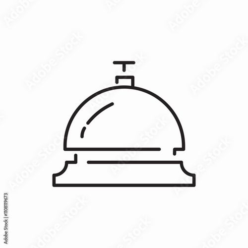 desk bell icon sign vector