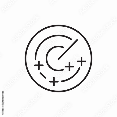 flight radar icon sign vector
