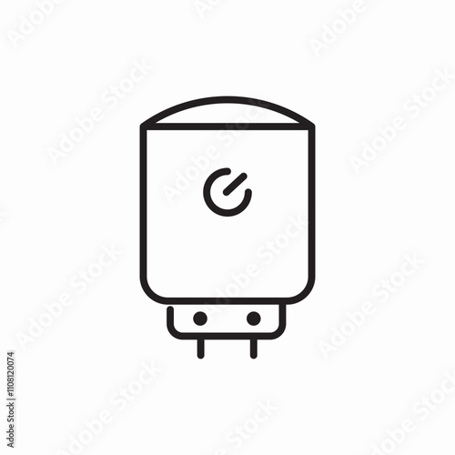 home water heater icon sign vector