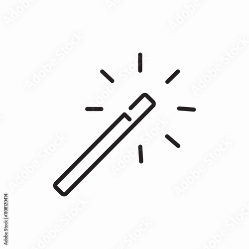 magic stick wand icon sign vector