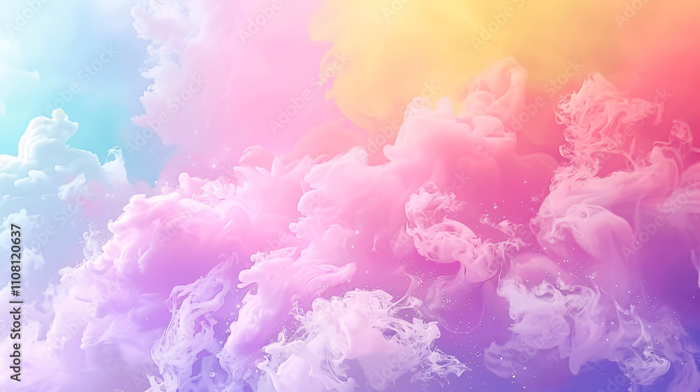 Fototapeta premium abstract happy holi colorful background silhouette man colored fog