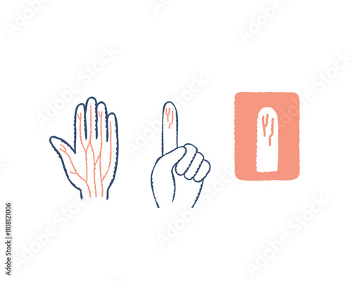 生体認証・ 静脈認証のイメージ　