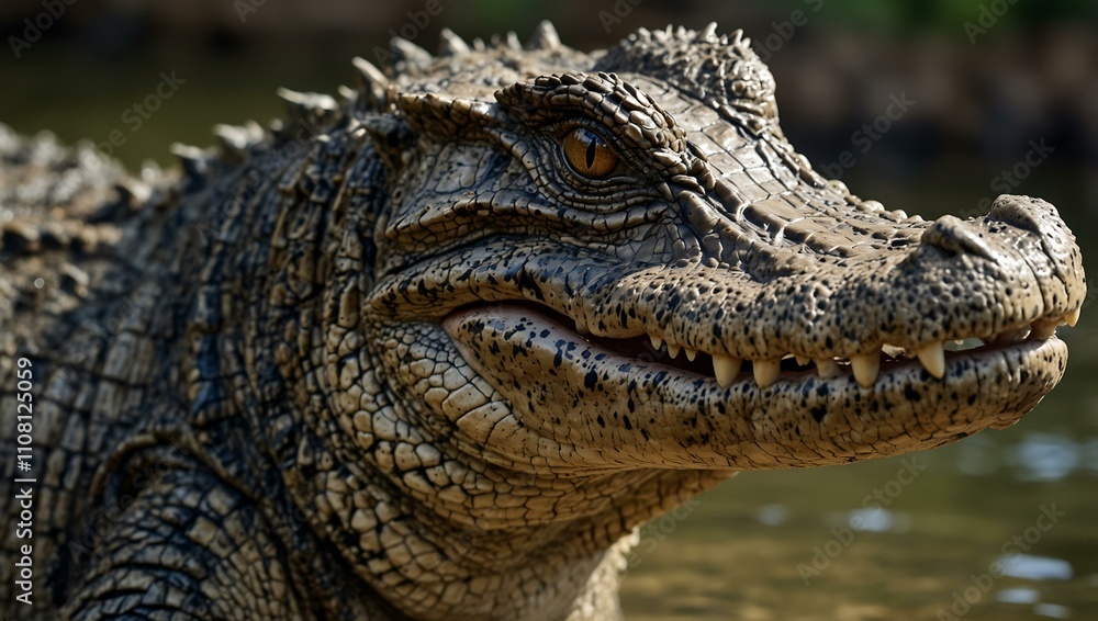 Fototapeta premium Portrait of a crocodile.
