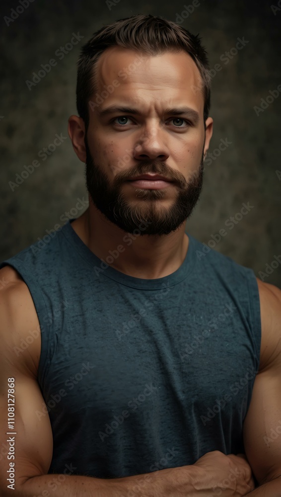 Fototapeta premium Portrait of a strong man.