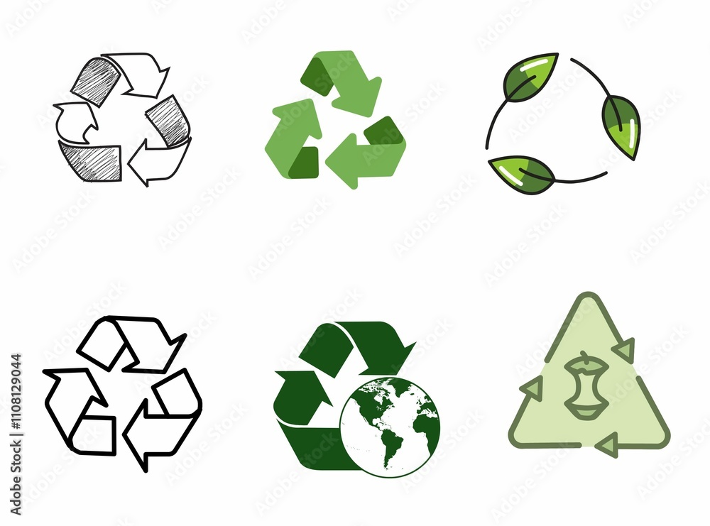Obraz premium symbol set of recycle 