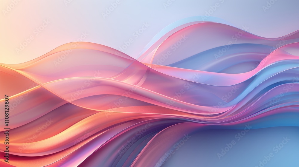 Abstract flowing waves in soft pastel colors. Abstract flowing waves in soft pastel colors.