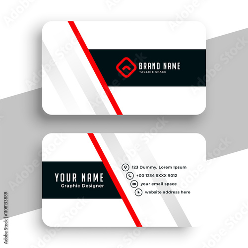 double sided modern company identity card template for corporate biz photo