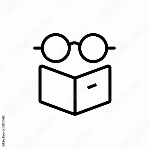 eyeglasses book icon sign vector