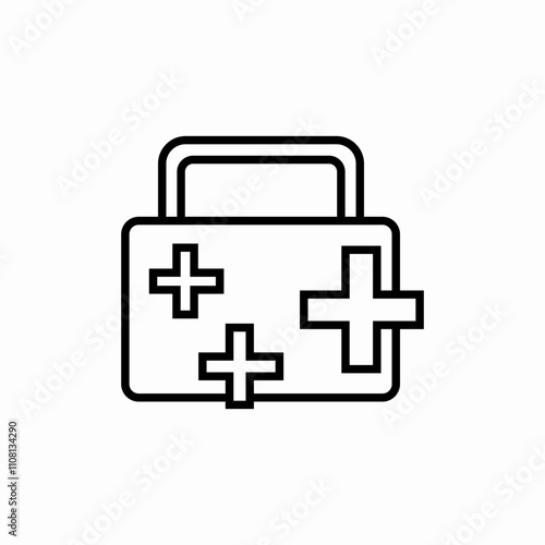 first aid kit icon sign vector photo