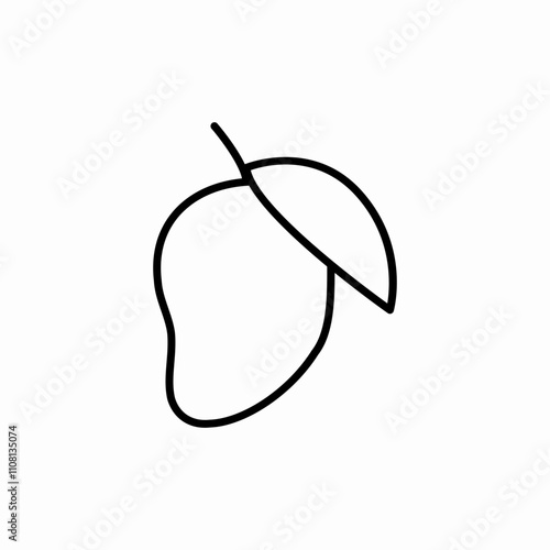 mango fruit icon sign vector