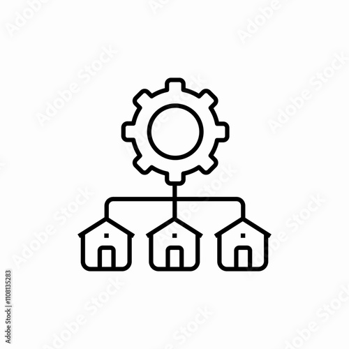 neighbourhood configuration icon sign vector