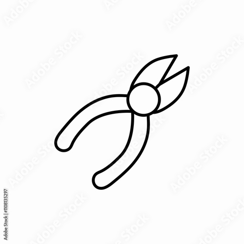 nippers tool icon sign vector